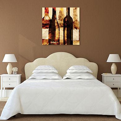 Empire Art Direct Smokey Wine 3 Glass Wall Art