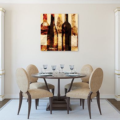 Empire Art Direct Smokey Wine 3 Glass Wall Art