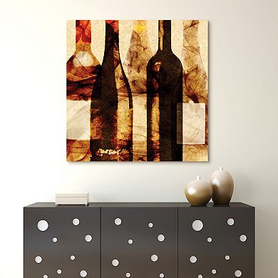 Empire Art Direct Smokey Wine 3 Glass Wall Art