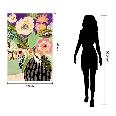 Empire Art Direct Fresh Flowers Vase I Glass Wall Art