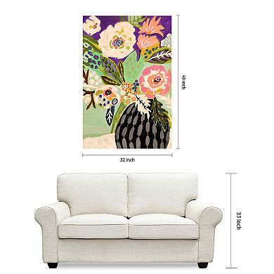 Empire Art Direct Fresh Flowers Vase I Glass Wall Art