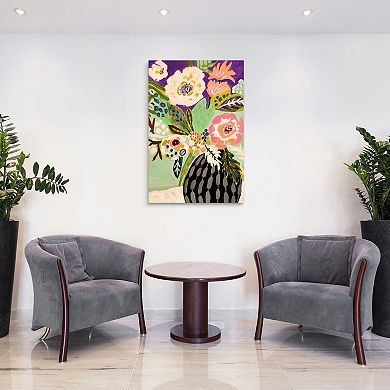 Empire Art Direct Fresh Flowers Vase I Glass Wall Art