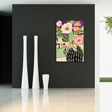 Empire Art Direct Fresh Flowers Vase I Glass Wall Art