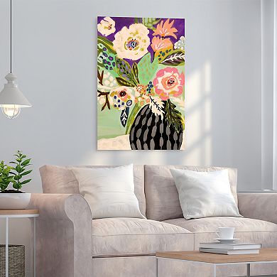 Empire Art Direct Fresh Flowers Vase I Glass Wall Art