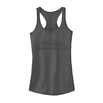 Juniors' Trendy "Less Week More Weekend" Tank Top