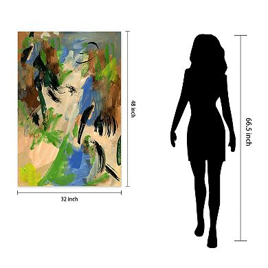 Empire Art Direct Linen Colors & Blues I Glass Wall Art