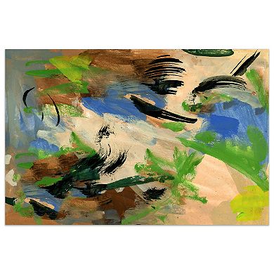 Empire Art Direct Linen Colors & Blues I Glass Wall Art