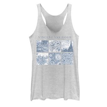 Juniors' Trendy Vincent van Gogh Blue Panels Tank Top