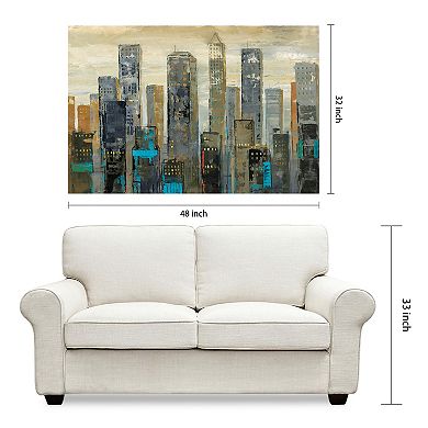 Empire Art Direct Urban Lights I Glass Wall Art