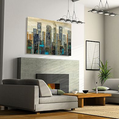 Empire Art Direct Urban Lights I Glass Wall Art