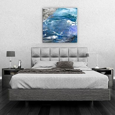 Empire Art Direct Glistening Tide B Glass Wall Art