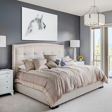 Blanco Mare Horse Frameless Free Floating Tempered Glass Panel Graphic Wall Art