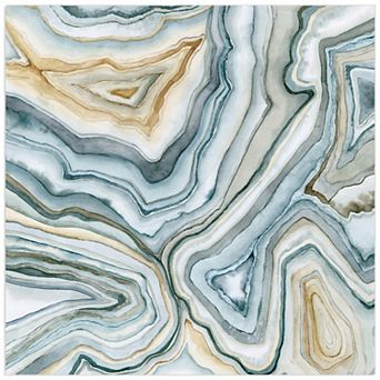 Agate Abstract II Frameless Free Floating Tempered Art Glass Wall Art