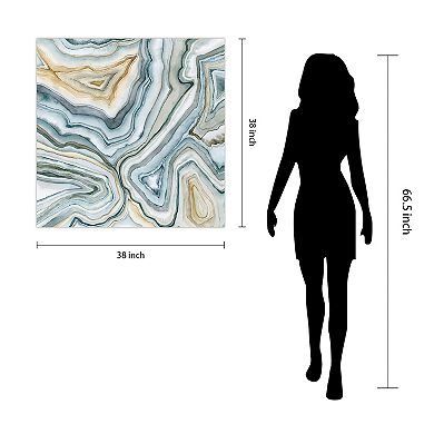 Agate Abstract II Frameless Free Floating Tempered Art Glass Wall Art