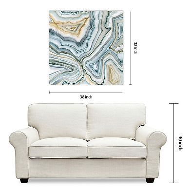 Agate Abstract II Frameless Free Floating Tempered Art Glass Wall Art