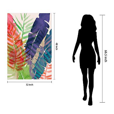 Empire Art Direct Electric Palms 1 Glass Wall Art