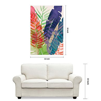 Empire Art Direct Electric Palms 1 Glass Wall Art