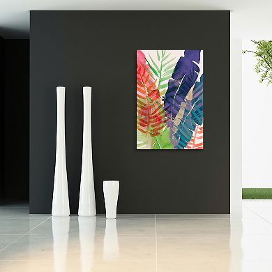 Empire Art Direct Electric Palms 1 Glass Wall Art
