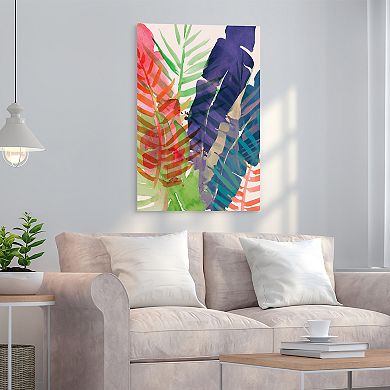 Empire Art Direct Electric Palms 1 Glass Wall Art