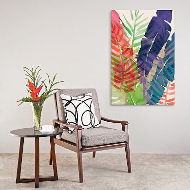Empire Art Direct Electric Palms 1 Glass Wall Art