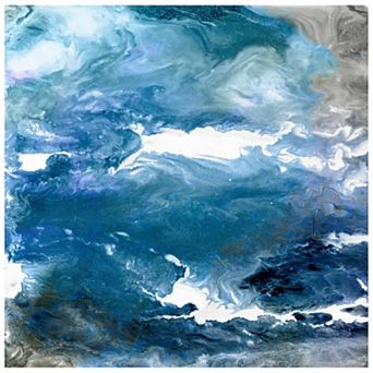 Empire Art Direct Glistening Tide A Glass Wall Art
