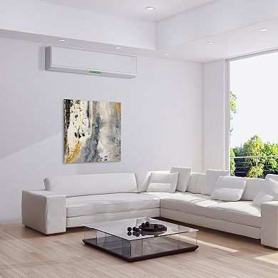 Empire Art Direct Bands of Gold Finish Glass Wall Art