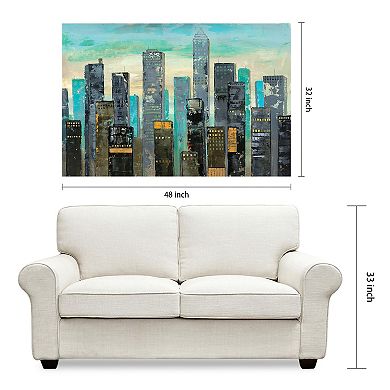 Empire Art Direct Urban Lights II Glass Wall Art