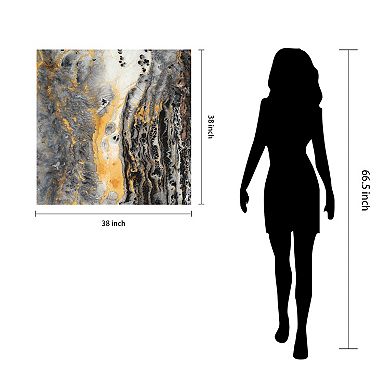 Empire Art Direct Gold Finish Glass Wall Art