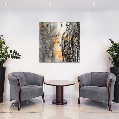 Empire Art Direct Gold Finish Glass Wall Art