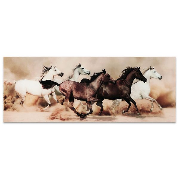 Stampede Frameless Free Floating Tempered Glass Panel Graphic Wall Art