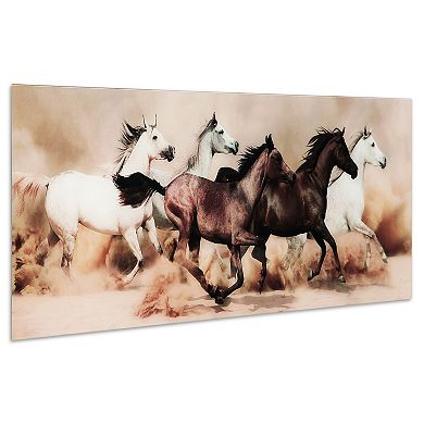 Stampede Frameless Free Floating Tempered Glass Panel Graphic Wall Art