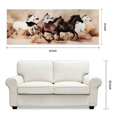 Stampede Frameless Free Floating Tempered Glass Panel Graphic Wall Art