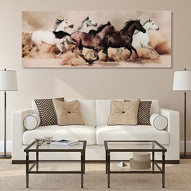 Stampede Frameless Free Floating Tempered Glass Panel Graphic Wall Art