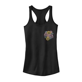 Juniors' Trendy Circle Of Succulents and Wildflowers Tank Top