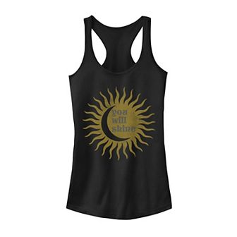 Juniors' Trendy Sunburst & Moon "You Will Shine" Tank Top