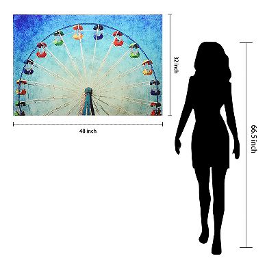 Empire Art Direct Ferris Wheel Glass Wall Art
