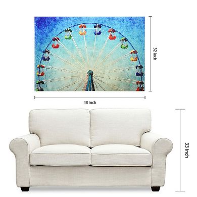 Empire Art Direct Ferris Wheel Glass Wall Art