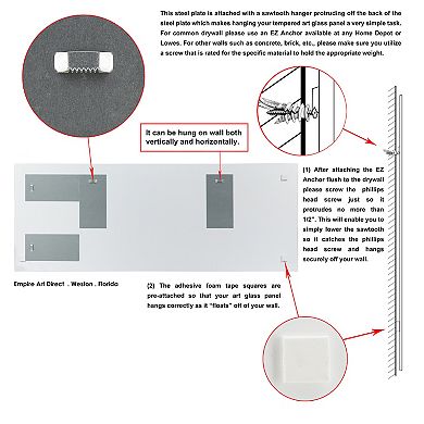 Empire Art Direct Impact B Glass Wall Art