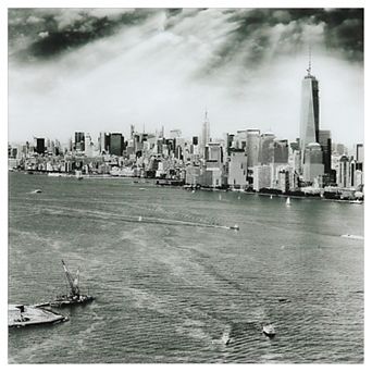 Empire Art Direct New York Skyline B Glass Wall Art