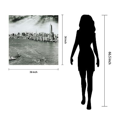 Empire Art Direct New York Skyline B Glass Wall Art