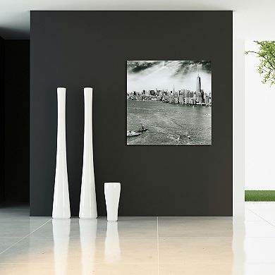 Empire Art Direct New York Skyline B Glass Wall Art