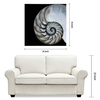 Empire Art Direct Pearly Nautilus Glass Wall Art