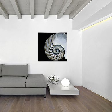 Empire Art Direct Pearly Nautilus Glass Wall Art