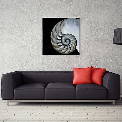 Empire Art Direct Pearly Nautilus Glass Wall Art