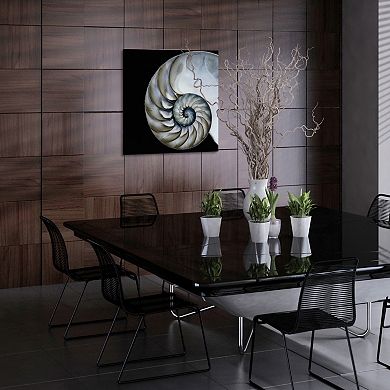 Empire Art Direct Pearly Nautilus Glass Wall Art