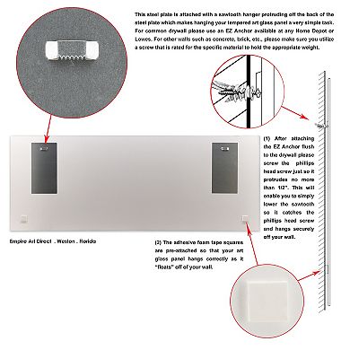 Empire Art Direct Moon Glass Wall Art