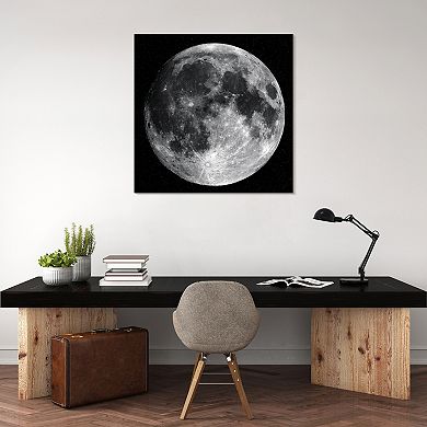 Empire Art Direct Full Moon Glass Wall Art