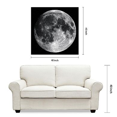 Empire Art Direct Full Moon Glass Wall Art