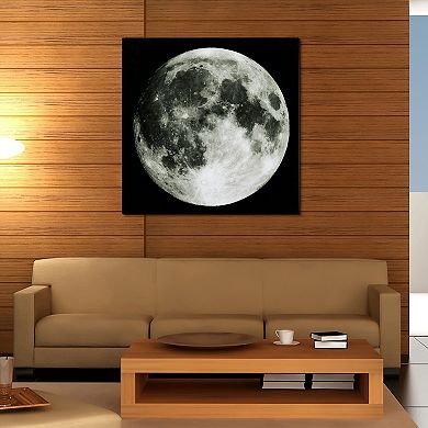 Empire Art Direct Full Moon Glass Wall Art