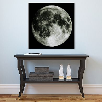 Empire Art Direct Full Moon Glass Wall Art